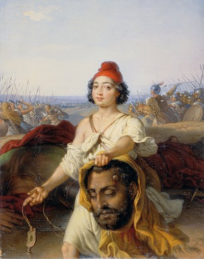 David med Goliats hoved af Johann Peter Krafft