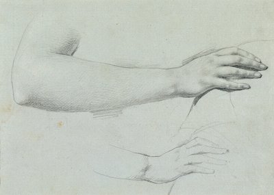 Håndstudie til "Arindal og Daura" af Johann Peter Krafft