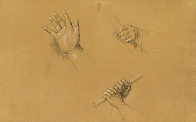 Håndstudier om "Scenen fra den tyrolske frihedskamp" af Johann Peter Krafft