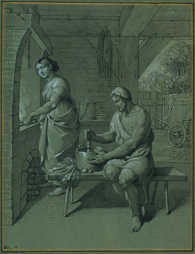 Hercules og Omphale af Johann Peter Krafft