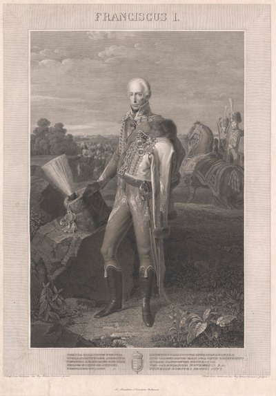 Den tysk-romerske kejser Frans II (kobberstik) af Johann Peter Krafft