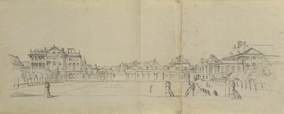 Josefstädter Glacis mit Palais Trautson af Johann Peter Krafft