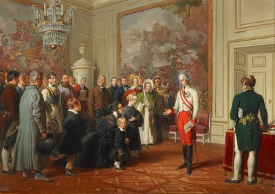 Kejser Franz I tildelte en almindelig audiens af Johann Peter Krafft
