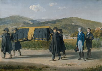 Kejser Franz I af Østrig følger en fattig mands kiste af Johann Peter Krafft
