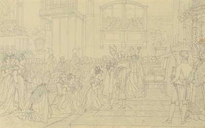 Kroning af kejserinde Carolina Augusta i Pressburg af Johann Peter Krafft