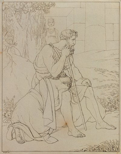 Ødipus og Antigone af Johann Peter Krafft