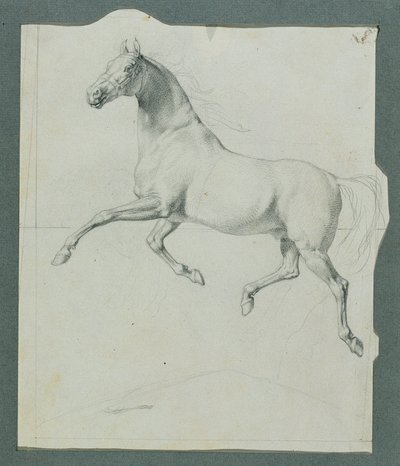 Hestestudie for "Rüdiger og Angelika" af Johann Peter Krafft