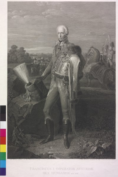 Den romersk-tyske kejser Frans II (kobberstik) af Johann Peter Krafft