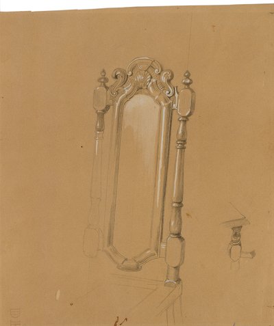 Studie af en stolearm af Johann Peter Krafft