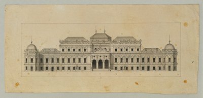 Studie til Upper Belvedere af Johann Peter Krafft