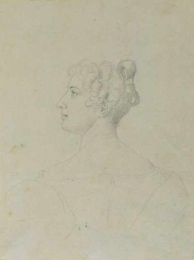 Kvindeportrætstudie af Johann Peter Krafft