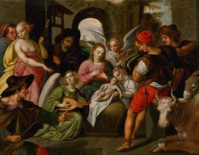 Hyrdernes tilbedelse, ca. 1600. af Johann Rottenhammer