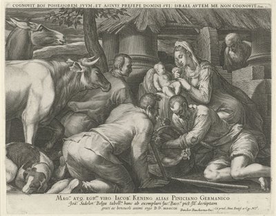 Tilbedelse af hyrderne af Johann Sadeler (I)