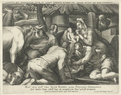 Tilbedelse af hyrderne af Johann Sadeler (I)