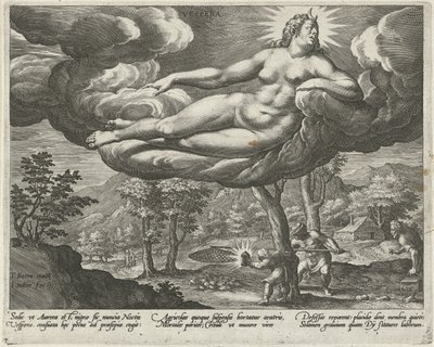 Aften Vespera (titel på objekt) De fire dele af dagen (serietitel) af Johann Sadeler (I)