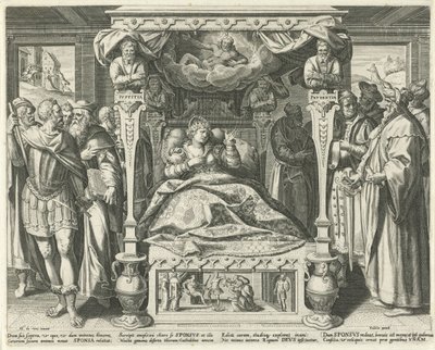 Seng med den bruid van Christus Hooglied van Solomon (serietitel) Song of Songs (serietitel) af Johann Sadeler (I)
