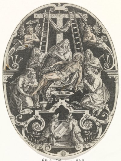 Bewening van Christus Passie van Christus (serietitel) The Passion of Christ, Our Redemption (serietitel) af Johann Sadeler (I)