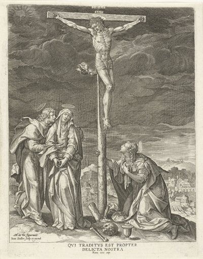 Kristus på korset Life of Christ (serietitel) Evangelica Doctrinae (serietitel) af Johann Sadeler (I)