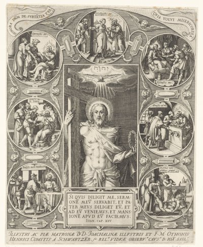 Kristus og barmhjertighedens gerninger af Johann Sadeler (I)