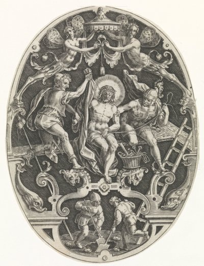 Kristus åbnede soldaternes dør Passie van Christus (serietitel) The Passion of Christ, Our Redemption (serietitel) af Johann Sadeler (I)