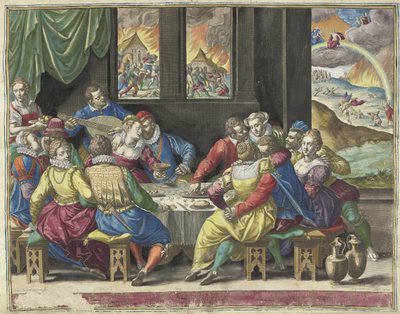 Menneskeheden venter på den sidste dom Ita erit et adventus filii hominis (titel på objekt) af Johann Sadeler (I)