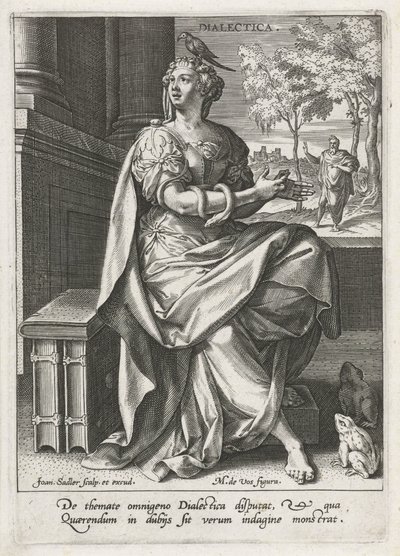 Dialektik (titel på objekt) De syv liberale kunster (artes liberales) (serietitel) af Johann Sadeler (I)