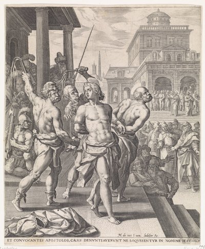 Apostlenes flagellering Apostlenes Gerninger (serietitel) af Johann Sadeler (I)