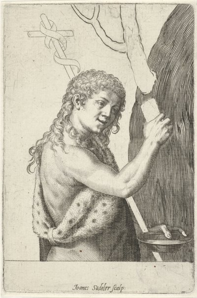 Johannes Døberen som barn af Johann Sadeler (I)