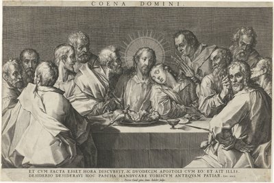 Sidste aftensmad Coeni domini (titel på objekt) af Johann Sadeler (I)