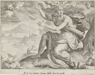 Himmel Aer (titel på objekt) De fire elementer (serietitel) af Johann Sadeler (I)