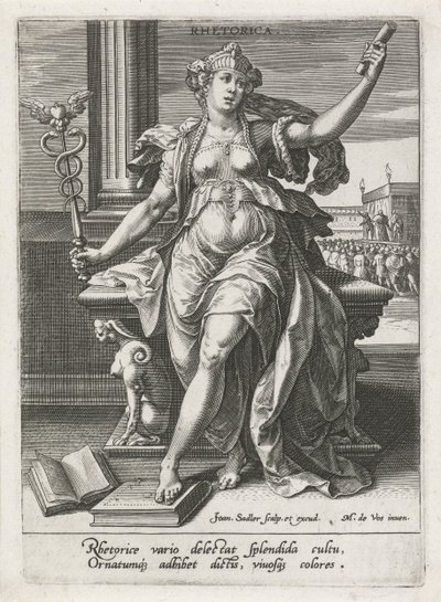 Retorik Retorik (titel på objekt) De syv liberale kunster (artes liberales) (serietitel) af Johann Sadeler (I)