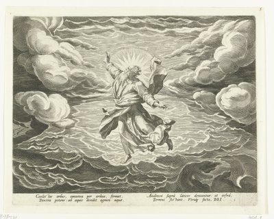 Oprettelse af luft og vand Creation of the World (serietitel) af Johann Sadeler (I)
