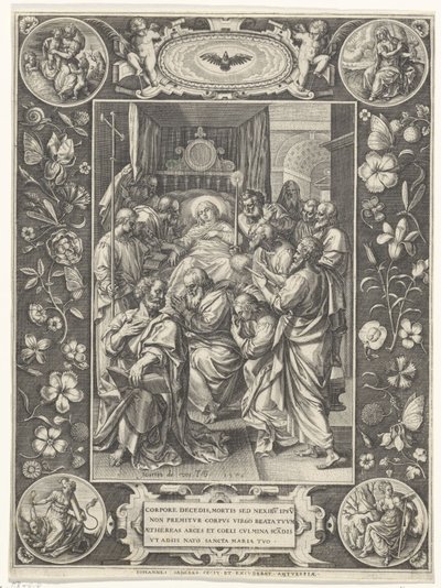 Marys dødsleje af Johann Sadeler (I)