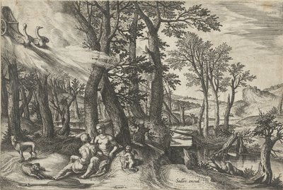 Venus og Adonis af Johann Sadeler (I)