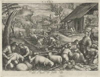 Sommer Aestas (titel på objekt) Four Seasons (serietitel) af Johann Sadeler (I)