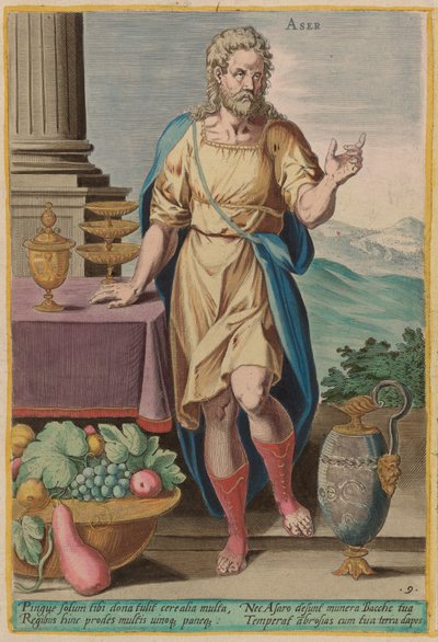 Aser, c. 1585. af Johann Sadeler I