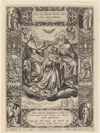 Jomfruens kroning, 1576. af Johann Sadeler I