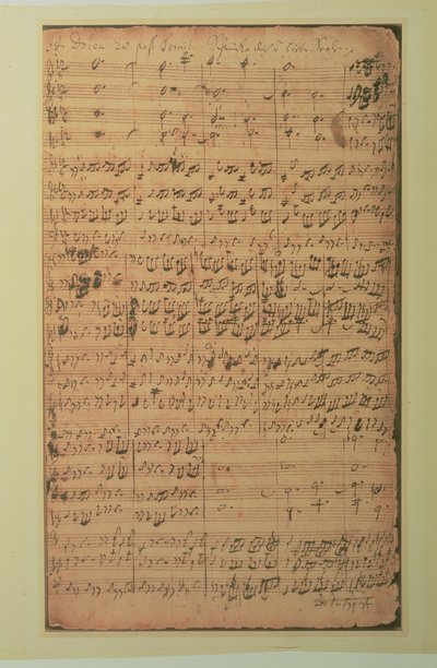 Autograf manuskript, Kantate BWV 180 