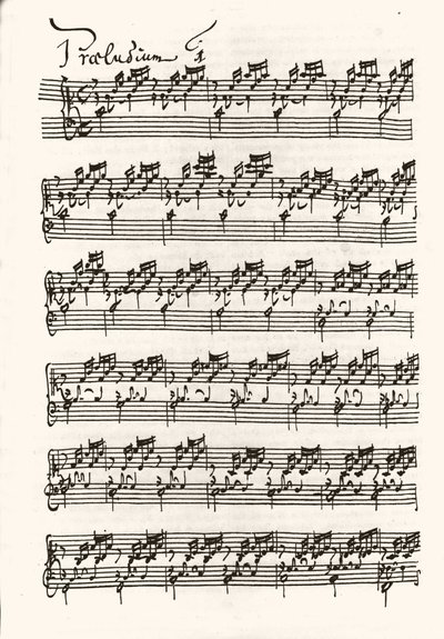 Side af noder for Jean Sebastien Bach (Johann Sebastian Bach af Johann Sebastian Bach