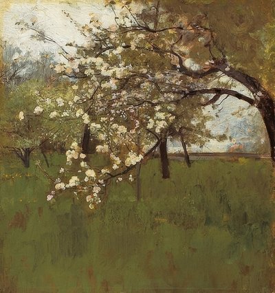 Blomstrende æbletræ af Johann Sperl