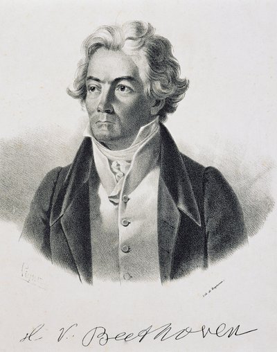 Portræt af Ludwig van Beethoven (Bonn af Johann Stephan Decker