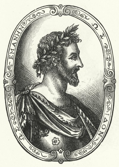 Pierre Ronsard, fransk digter (gravering) af Johann Theodor de Bry
