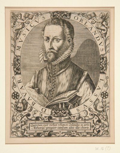 Portræt af Orlando Lassus, fra J.J. Boissard, af Johann Theodor de Bry