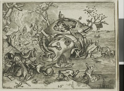 The Temptation of Saint Anthony, plade 16 fra Emblemata Secularia af Johann Theodor de Bry