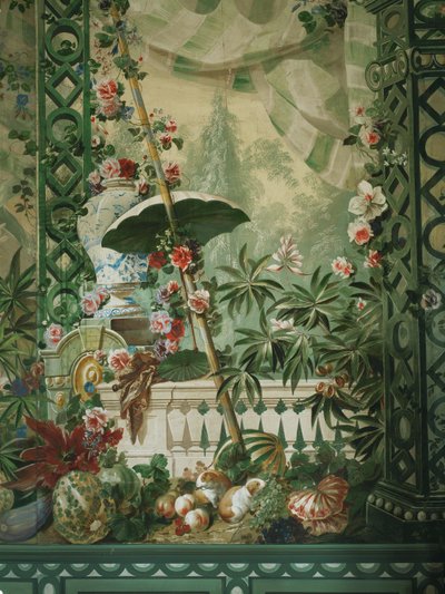 Havescene med parasol og overdådigt telt af Johann Wenzel Bergl
