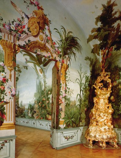 The Bergl Apartments: trompe l"oeil dekoration malet af Johann Bergl, 1700-tallet af Johann Wenzel Bergl