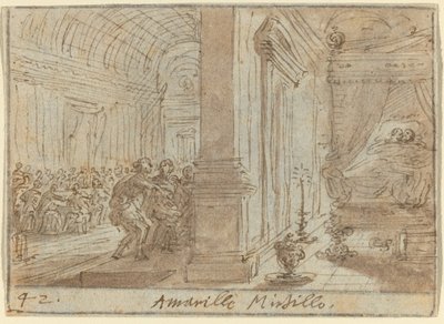 Amaryllis og blåbær, 1640. af Johann Wilhelm Baur