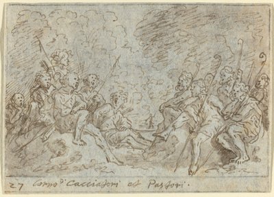 Kor af jægere og hyrder af Johann Wilhelm Baur