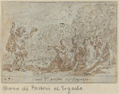 Kor af hyrder og Ergasto af Johann Wilhelm Baur