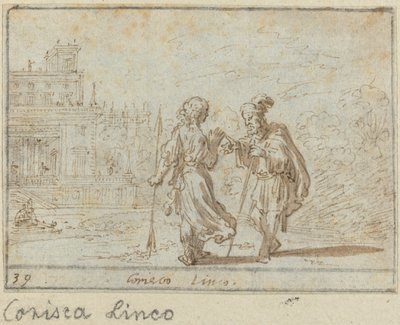 Corisca og Linco af Johann Wilhelm Baur